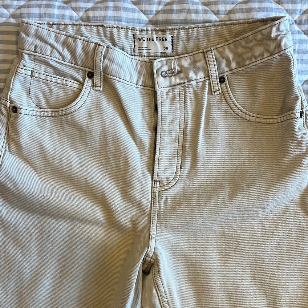 We The Free - Women’s Light Beige Relaxed Straight Jeans